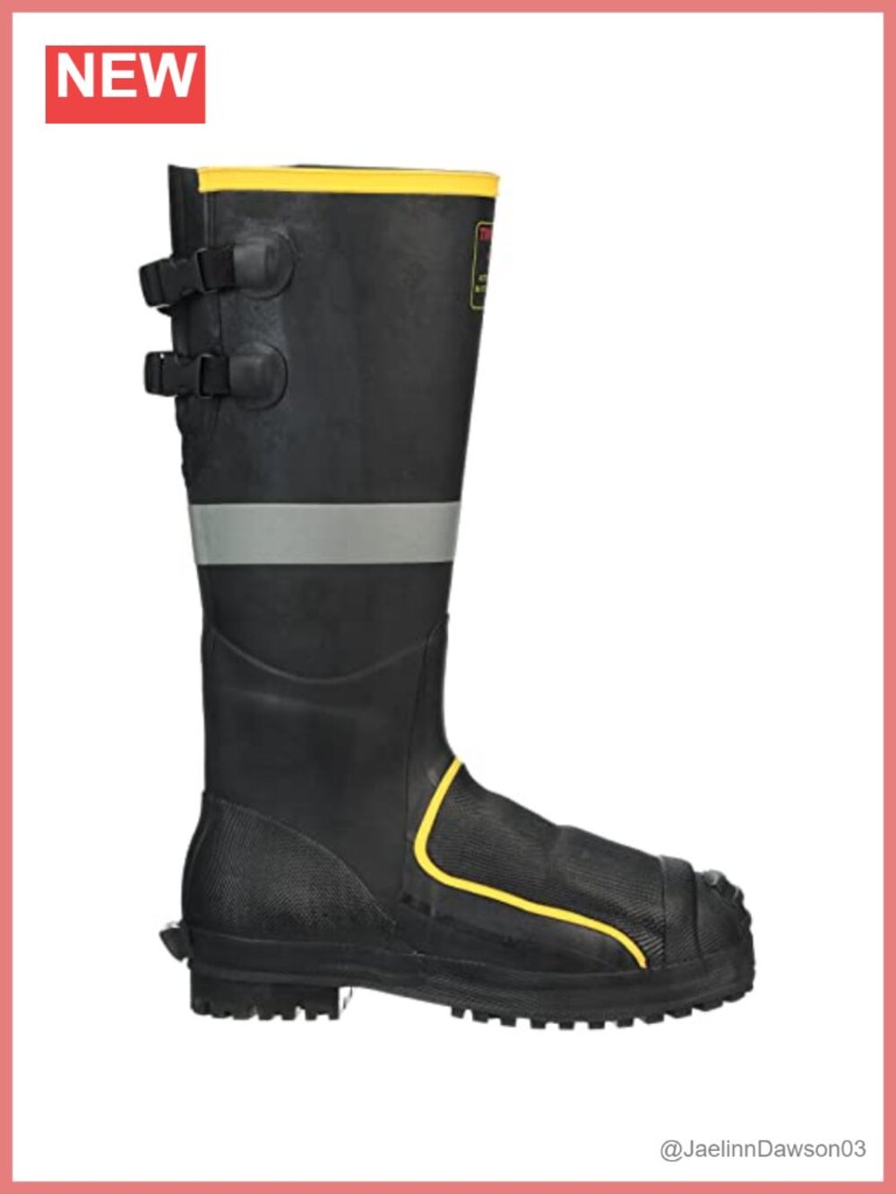 Steel Toe Metatarsal Work Boot, Men's 7 Women's 9, Waterproof Rubber,